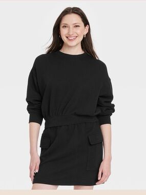 Universal thread crew neck pullover sweatshirt